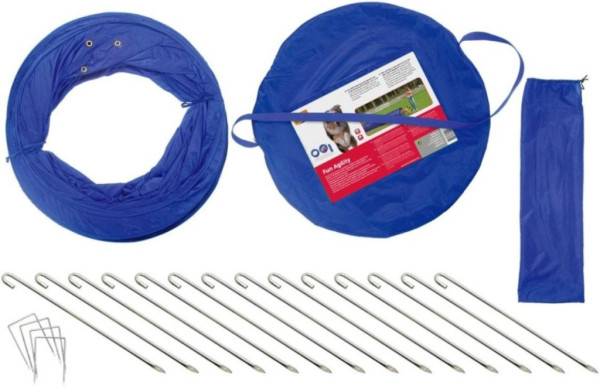 VÝPRODEJ Karlie agility tunel modrý s taškou 525x60cm