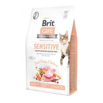 Brit Care Cat, bezzbożowa, Sensitive, 2kg
