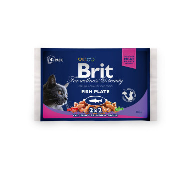 Brit Cat Premium Woreczki rybne wariant 4x100g