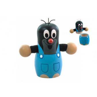 Pokladnička Krtek dřevo 10cm v sáčku