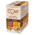 Konzerva Wellness Core Cat Selects Shredded Multipack 632g