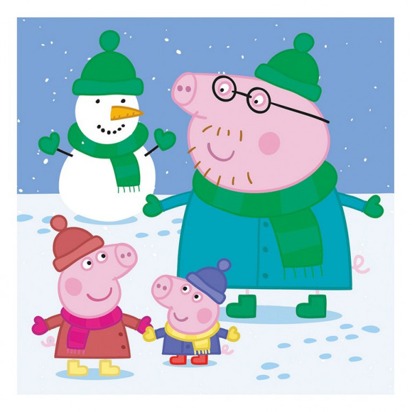 Puzzle 3x55 Prasátko Peppa