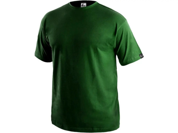 T-shirt CXS DANIEL, krótki rękaw, butelkowa zieleń, rozmiar XL