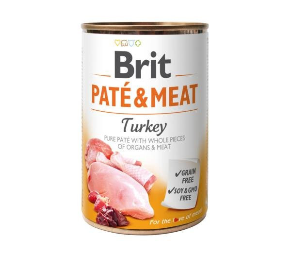 Konzerva Brit Pate & Meat Turkey 400g