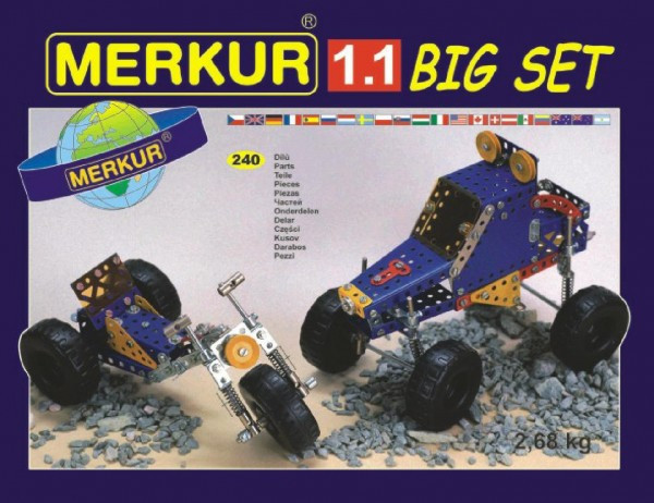 Stavebnice MERKUR 1.1 10 modelů 36x26,5x5,5cm