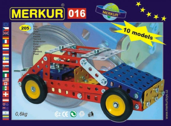 Stavebnice MERKUR 016 Buggy 10 modelů 205ks v krabici 26x18x5cm