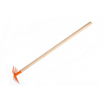 Motyka/Motyčka oboustranná oranžová s násadou kov/dřevo 80cm nářadí