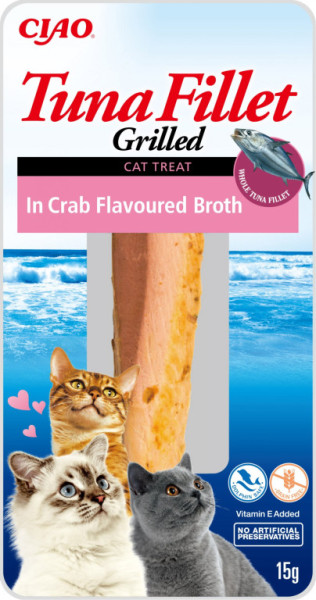 Inaba Filet z tuńczyka dla kotów - krab 15g