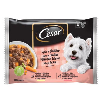 Cesar Selection kapsička v omáčce 4 x 100g