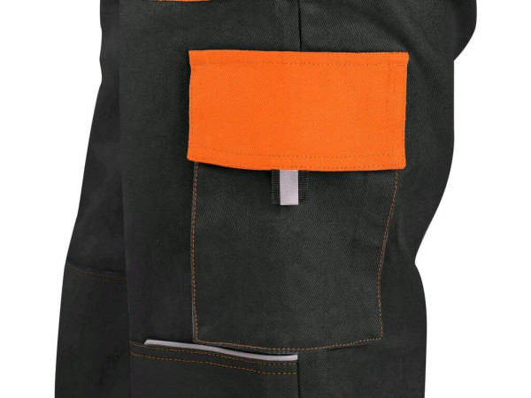 Kalhoty CXS LUXY JOSEF, pánské, černo-oranžové, vel. 52