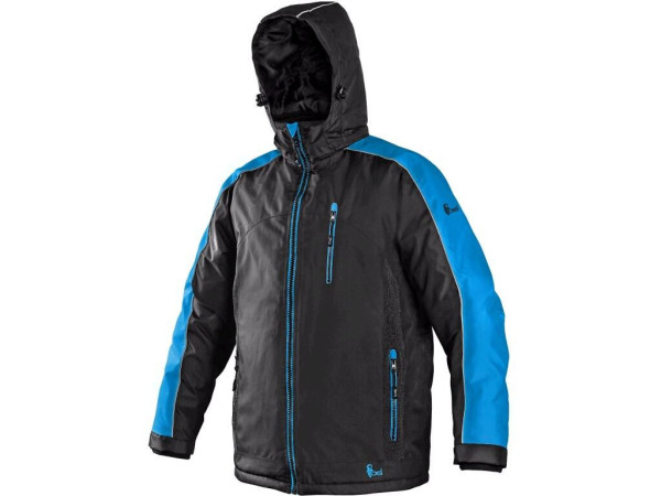 Bunda CXS BRIGHTON, zimní, pánská, černo-modrá, vel. 3XL