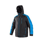 Bunda CXS BRIGHTON, zimní, pánská, černo-modrá, vel. 4XL