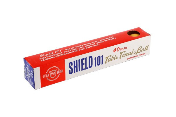 Míčky na stolní tenis SHIELD 4cm bezešvé oranžové