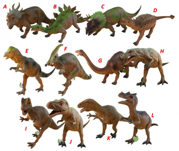 Gigant dinozaurów 45 - 51 cm 12 gatunków