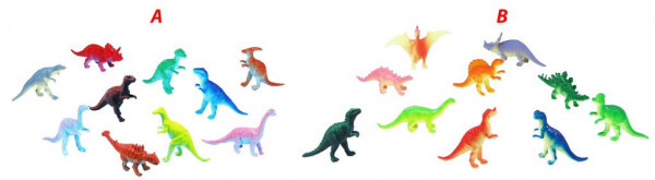 Dinozaury 10 szt w woreczku 2 rodzaje