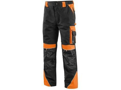 Kalhoty do pasu CXS SIRIUS BRIGHTON, černo-oranžová, vel. 60