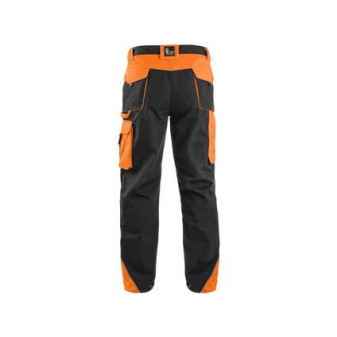 Kalhoty do pasu CXS SIRIUS BRIGHTON, černo-oranžová, vel. 64