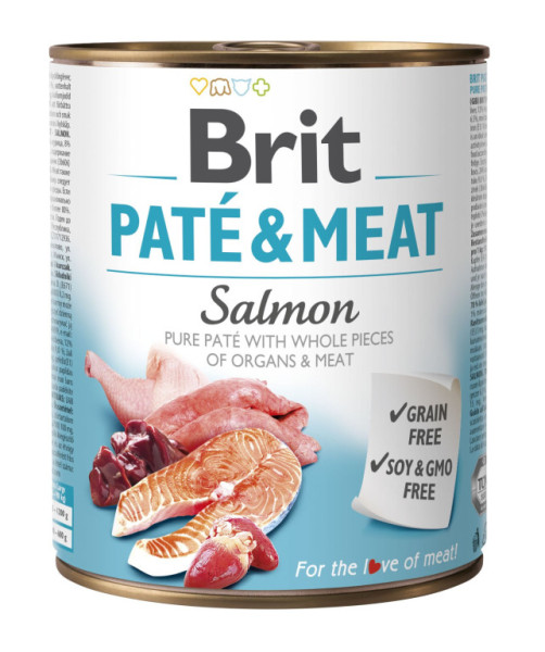 konzerva Brit Pate & Meat Salmon 800 g