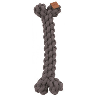 M-Pets Coto bavlněná hračka kost, šedá 30cm