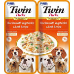 Churu Dog Twin Packs - kurczak, warzywa i wołowina w bulionie 80g