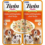 Kapsička Churu Dog Twin Packs - kuře, zelenina a hovězí ve vývaru 80g