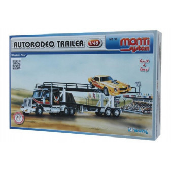 Zestaw Monti System MS 39 Autorodeo Trailer Western star 1:48 w pudełku 32x20x7.5cm