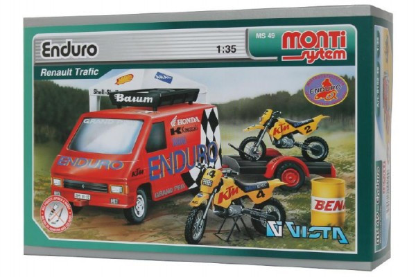 Stavebnica Monti System MS 49 Enduro Renault Trafic 1:35 v krabici 22x15x6cm