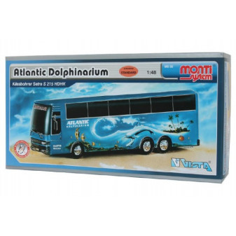 Stavebnice Monti System MS 50 Atlantic Dolphinarium Bus 1:48 v krabici 31,5x16,5x7,5cm