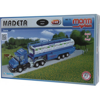 Stavebnica Monti System MS 72 MADETA Scania 1:48 v krabici 32x20, 5x7, 5cm