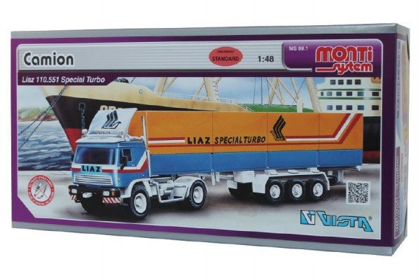 Stavebnice Monti System MS 08.1 Camion Liaz Special Turbo 1:48 v krabici 31,5x16,5x7,5cm