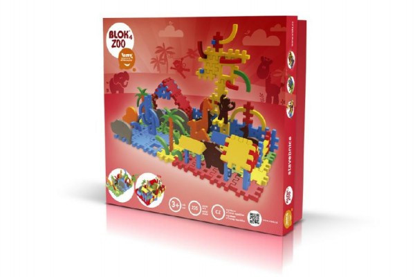 Stavebnice BLOK 4 Zoo plast 35x33x10cm