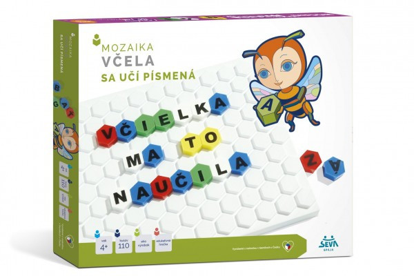Včela sa učí písmená verze SK mozaika 35x29x4cm