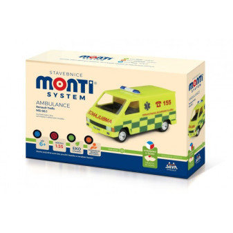 Stavebnice Monti System MS 06.1 Ambulance Renault Trafic 1:35 v krabici 22x15x6cm