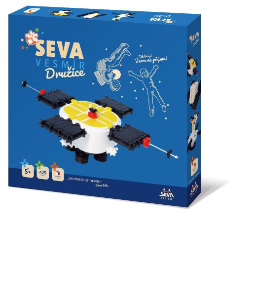 Stavebnice SEVA VESMÍR Družice plast 35x33x5cm