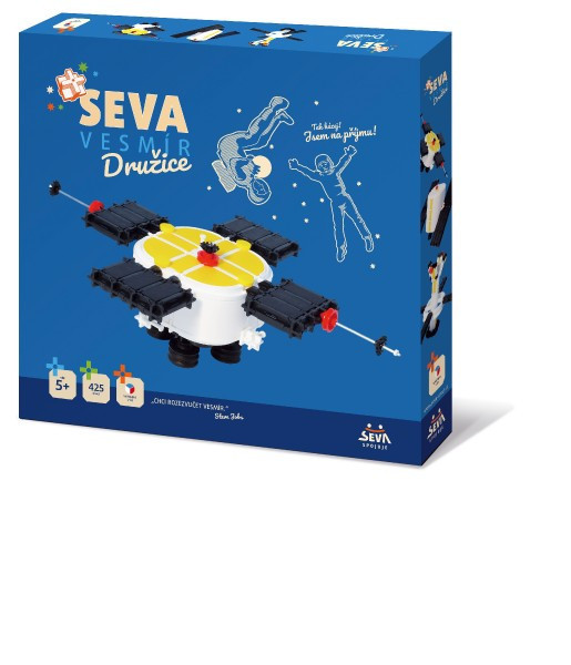 Stavebnice SEVA VESMÍR Družice plast 425ks v krabici 35x33x5cm