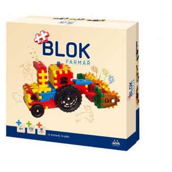 Stavebnice BLOK Farmář plast 172ks v krabici 35x33x8cm