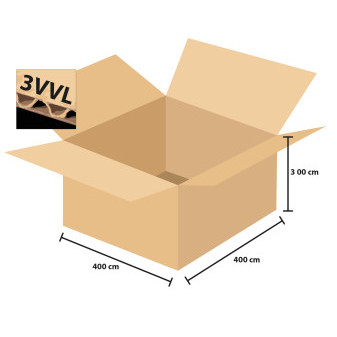 Pudełko kartonowe 3 warstwy 400x400x300 mm