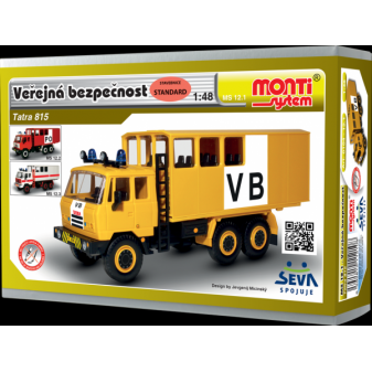 Stavebnice Monti System MS 12.1 Tatra 815 VB Veřejná bezpečnost 1:48 v krabici 22x15x6cm