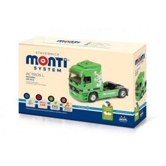Stavebnica Monti System MS 53.2 Actros L (zelený) 1:48 v krabici 22x15x6cm