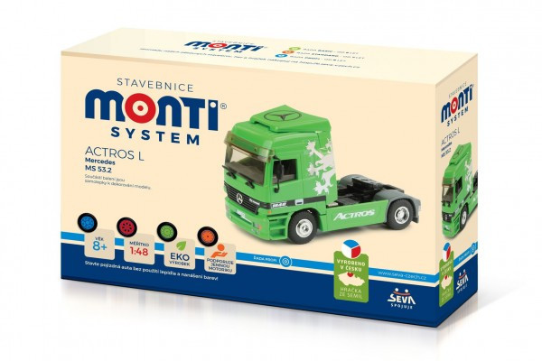 Zestaw Monti System MS 53.2 Actros L (zielony) 1:48 w pudełku 22x15x6cm