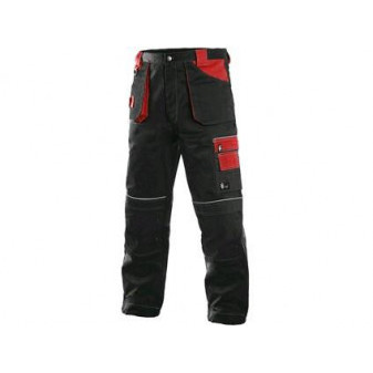 Spodnie CXS ORION TEODOR, zimowe, męskie, czarno-czerwone