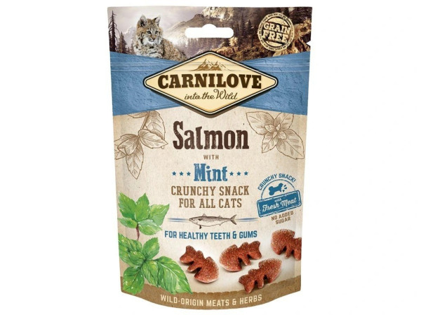 Carnilove Cat Crunchy Snack Salmon,Mint,meat 50g