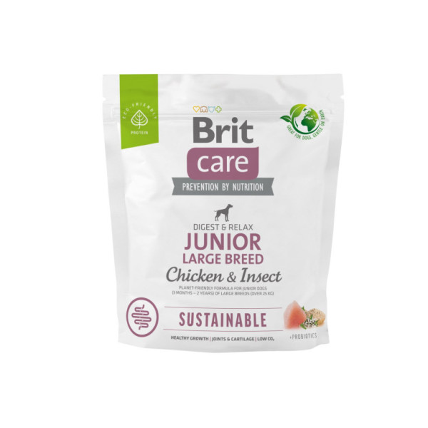 Brit Care Dog Sustainable Junior Large Breed - chicken and insect, 1kg