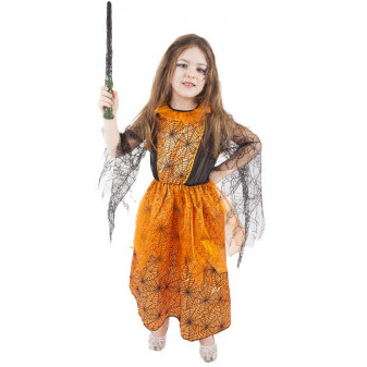 Dětský kostým čarodějnice Pavučinka (S)