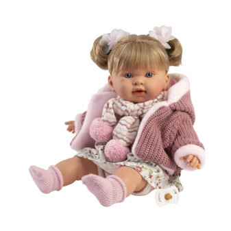 Llorens 42286 ALEXANDRA - realistická panenka se zvuky a měkkým látkovým tělem - 42 cm