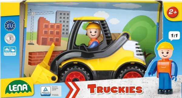 Auto Truckies nakladač plast 20cm s figúrkou v krabici 24m+