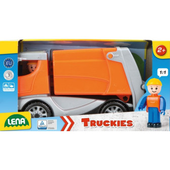 Auto Truckies smetiarske plast 25cm s figúrkou v krabici 24m +