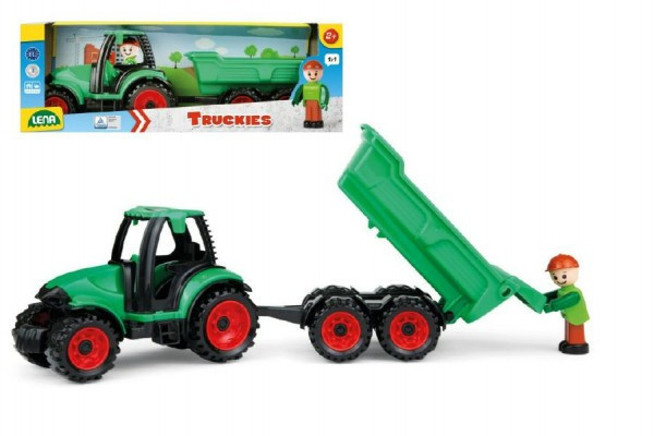 Auto Truckies traktor s vlečkou plast 32cm s figúrkou v krabici 24m +
