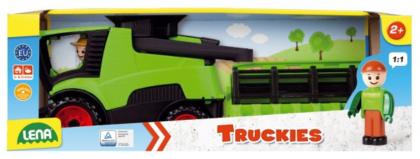 Auto Truckies kombajn plast 20cm s figurkou v krabici 24m+