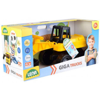 Bager žltočierny Giga Trucks plast 70cm v krabici 70x35x29cm